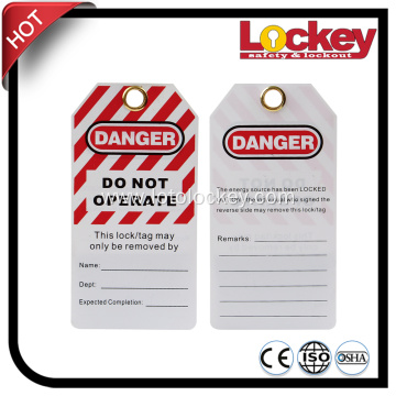 Danger Do Not Operate Safety PVC Lockout Tag